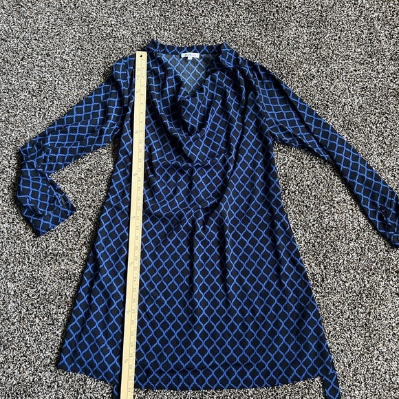 JustFab Blue and Black Midi Dress - Picture 6 of 8